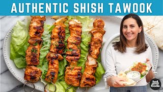 AUTHENTIC Lebanese Chicken Kabobs  Shish Tawook [upl. by Norac376]