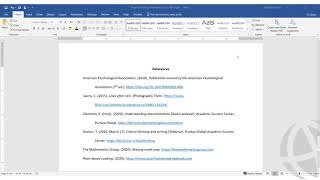 Formatting an APA Style Reference List [upl. by Wally]