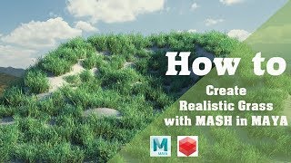 How To Create Realistic Grass With MASH in Maya [upl. by Placida844]