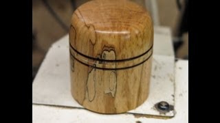 Wood Turning  A Spalted Beech Lidded Box [upl. by Basset]