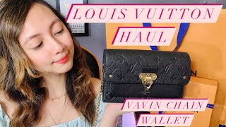 LOUIS VUITTON UNBOXING HAUL 2020  VAVIN CHAIN WALLET BLACK  SLG  REVERSE MONOGRAM BELT 25MM [upl. by Eibor295]