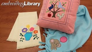 Machine Embroidery Applique Multiple Fabric Pieces [upl. by Wolfe]