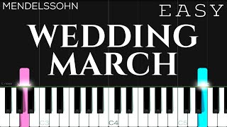 Mendelssohn  Wedding March  EASY Piano Tutorial [upl. by Nivalc243]