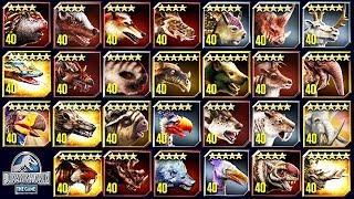 ALL MAX LEVEL 40 CENOZOICS JURASSIC WORLD [upl. by Cyril]