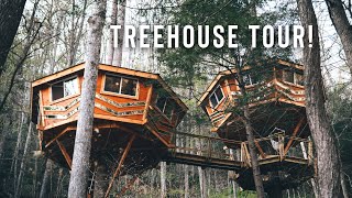 TINY HOME IN THE TREES  Full Airbnb Treehouse Cabin Tour [upl. by Murage]