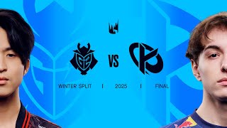 G2 vs KC  2025 LEC Winter Split Playoffs  Split Final [upl. by Uokes]