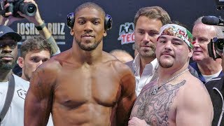 Anthony Joshua vs Andy Ruiz FULL WEIGH IN amp FINAL FACE OFF  Matchroom Boxing USA [upl. by Bullivant]