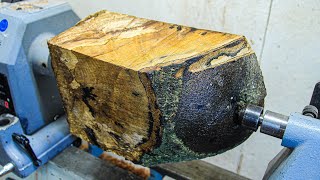 Woodturning  The Spalted Beauty [upl. by Adelheid900]