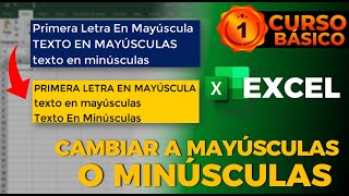 CÓMO CAMBIAR A MAYÚSCULAS O MINÚSCULAS EN EXCEL [upl. by Atte]