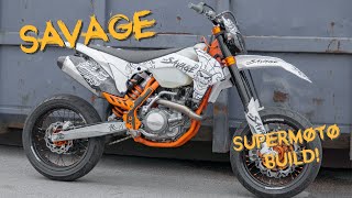 SUPERMOTO BUILD  KTM EXC 450 PROJECT [upl. by Caldeira]