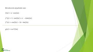 Goniometrische functies differentiëren [upl. by Ennairod]