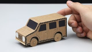 How to make Powered Car from Cardboard  DIY Powered Car [upl. by Ettesus]