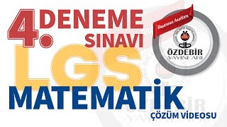 Mart 2024  LGS 4 Deneme Sınavı MATEMATİK Çözüm Videoları [upl. by Nolitta147]