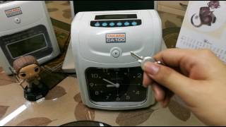 How to change the time Bundy Clock CA100 [upl. by Winikka915]