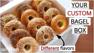 Assorted Bagels USING 1 RECIPE  EverythingEggOnionPoppySesame  New York Bagels Recipe [upl. by Carolee]