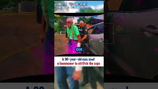 A 90YearOld Man Used a Lawnmower to Attack the Cops [upl. by Akamahs]