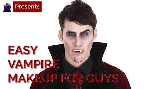 Easy Vampire Makeup Tutorial for Guys [upl. by Nosnibor930]