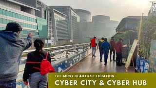 Cyber Hub amp Cyber City Gurgaon  The Finest Place in Gurgaon  Millennium City  India [upl. by Yaeger]