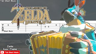 Kass Theme  Zelda Breath of the Wild Guitar Tutorial [upl. by Erised864]