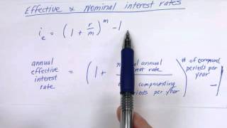 Nominal vs effective interest calculations [upl. by Anaitat]