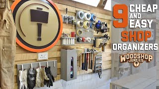 9 Cheap And Easy Shop Organizers  Super Simple HOW TO [upl. by Moht120]