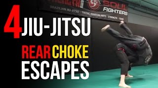 Top 4 JiuJitsu Techniques to Escape Rear Choke [upl. by Kissee]