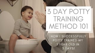 3 DAY POTTY TRAINING METHOD 101  How I Successfully Potty Trained My 1 Year Old in 3 Days [upl. by Leugimesoj]