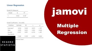 jamovi Tutorial deutsch Regressionsanalyse linear regression [upl. by Htnamas712]