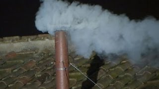 New Pope Selected White Smoke Pours from Sistine Chapel Bells Ring in Vatican City  VIDEO [upl. by Arema809]