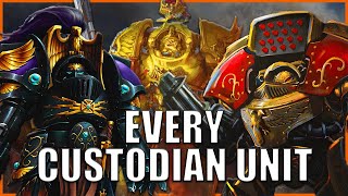 Every Single Custodes Unit Type EXPLAINED By An Australian  Warhammer 40k Lore [upl. by Einnel]