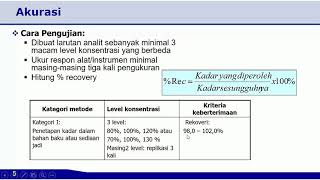 Validasi Metode Part 5  Presisi dan Akurasi [upl. by Sirahc]