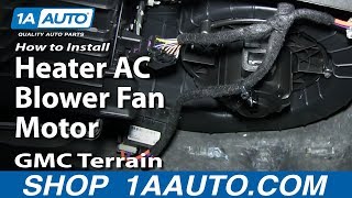 How to Replace Heater Blower Motor with Fan Cage 1017 GMC Terrain [upl. by Ileane388]