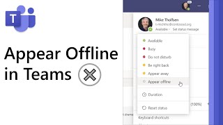 How to Appear Offline in Microsoft Teams and set Status Duration [upl. by Gunilla]