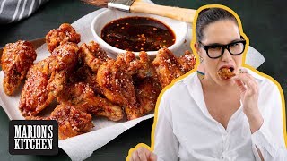 LISTEN to that CRUNCH 💥Sticky amp Crispy Korean Chicken Wings  Marions Kitchen [upl. by Tikna]