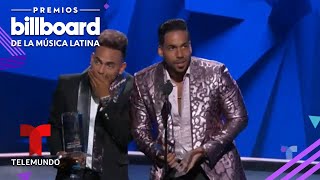 ‘Sobredosis’ de Romeo Santos y Ozuna ganan Canción Tropical del Año  Premios Billboard 2019 [upl. by Valenza606]