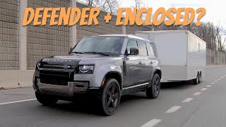 2020 Land Rover Defender 110 Towing Test Can It Handle an Enclosed Trailer [upl. by Watson400]