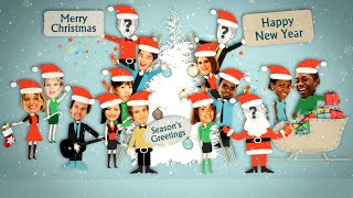 Animated Christmas Card Template  Company Xmas Card  YOUR FACES [upl. by Nwahc]