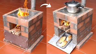 Multifunction oven  Multifunction wood stove saves firewood [upl. by Llerehc]