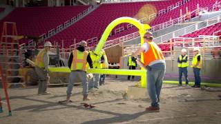 Field Goal Posts Installed for 49ers at Levis Stadium [upl. by Meedan61]