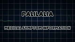 Palilalia Medical Symptom [upl. by Noam]