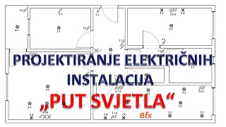 Električne instalacije  Projektiranje instalacije  put svjetla [upl. by Htederem]