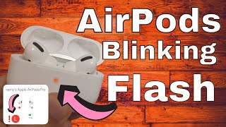 Fix AirPods Pro Blinking Red Green White or Orange 2025 Left  Right AirPod Flashing Problem [upl. by Eylsel]