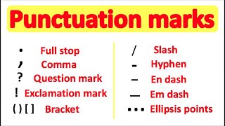 PUNCTUATION 📚  English Grammar  How to use punctuation correctly [upl. by Ellohcin]