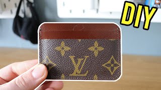 Making a DiY Louis Vuitton Cardholder Wallet V2 [upl. by Uzzi]