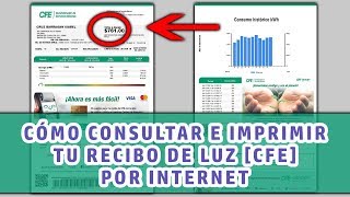 🥇 Cómo descargar e imprimir mi recibo de luz CFE  Nuevo recibo de luz CFE 2023 [upl. by Nyret805]