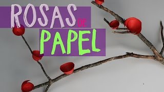 ¿Cómo hacer rosas de papel Flores de papel fáciles [upl. by Zachery12]