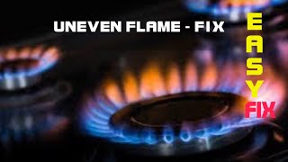 ✨ GAS STOVE BURNER  UNEVEN FLAME  QUICK FIX ✨ [upl. by Nodab109]