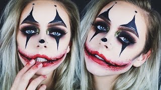 Creepy Glamorous Clown Halloween Makeup [upl. by Binette]