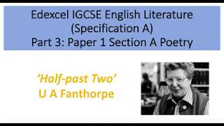 Analysis of Halfpast Two by U A Fanthorpe [upl. by Itsrik]