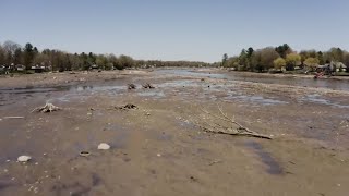 Lake vanishes after Michigan dam fails during record flooding [upl. by Oivat]